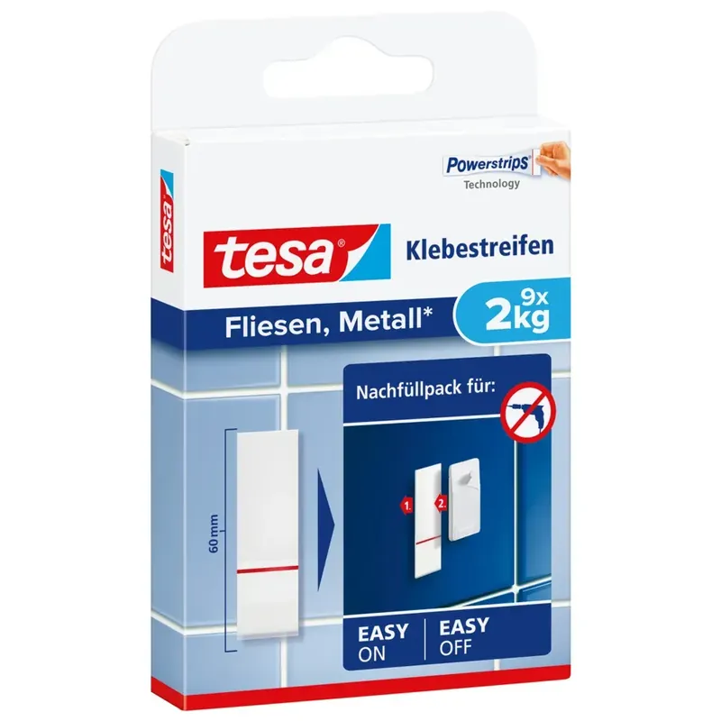 Abverkauf - Tesa 77760 - Tape - Weiß - 5 s - Sichtverpackung - 9 Stück(e)