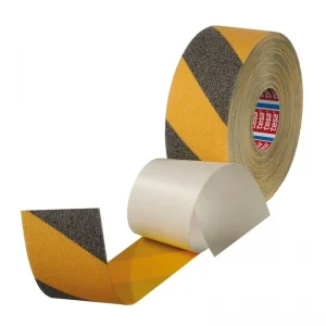 1 Rolle Tesa Antirutsch-Klebeb. gelb/schw. 50mm 50mm x 15m, für Innen- und Aussenanwendungen - Letzte Stücke