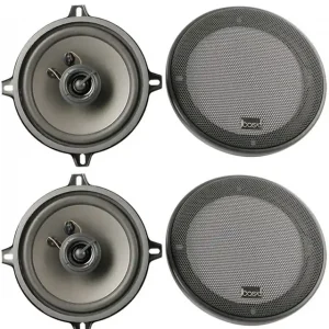 1 Paar Lautsprecher rund ø130mm 60W 2-Weg, Koaxial, mit Gitter - Preisknaller