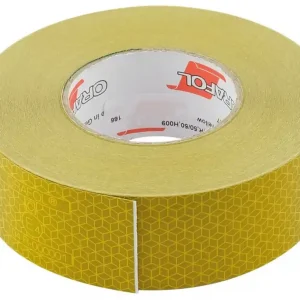1 Rolle 50 m Markierungsband Orafol Rigidgrade gelb für starre Oberflächen, sehr starke Refklet. - Herstellerpreis