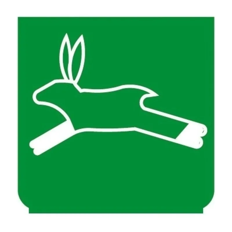 Emblem - Hase (schnell) grün - Sicher einkaufen