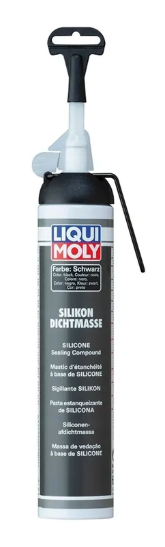 LIQUI MOLY Silikondichtmasse schwarz 200ml Besonders hochwertige und einfach zu verarbeitende Dichtungsmasse auf Silikonbasis in einer Automatikkartusche. - Knallerpreis