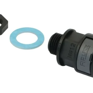 Neue Ware | Wellrohrverschraubung zu PO10 m. Mutter M16 für PO10 mit Gewinde und Mutter M16, IP69K