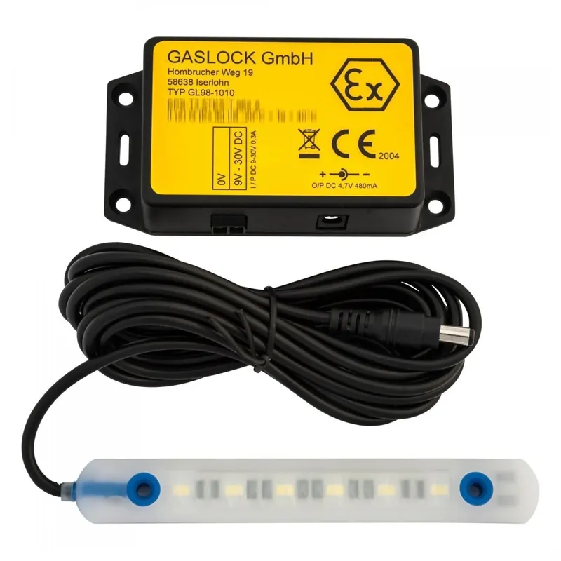 Online kaufen | Gaslock Gaslight LED Leuchte inkl. explosionsgeschütztem Netzteil für Gaskasten 12 / 24 V