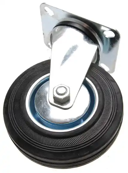 Versandbereit - Lenkrolle 125 mm, mit Anschraubsockel