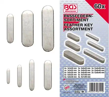 Passfedernsortiment, 60-tlg. - Topseller