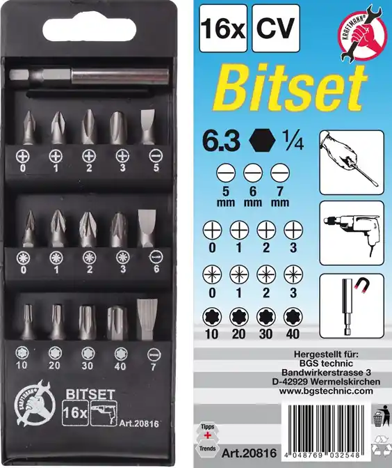Bit-Satz 16-tlg. - Heute bestellen