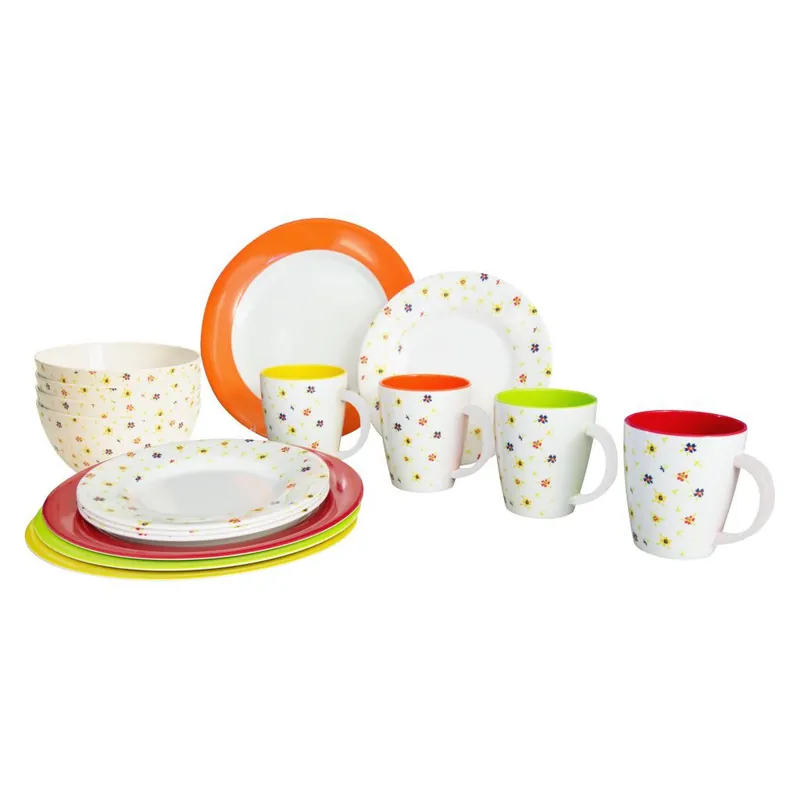 Geschirrset Rainbow Flowers - Top-Qualität