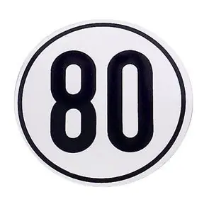 Schild 80 km/h | Premium