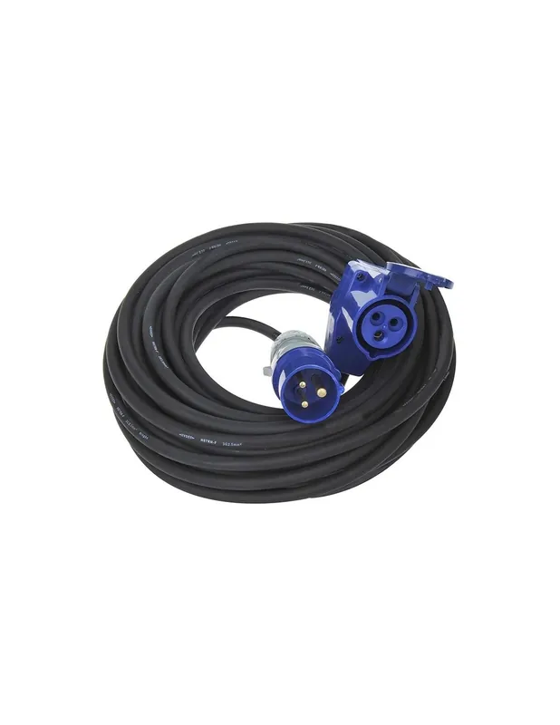 Cable de extensión CEE de 25m con conector angular CEE + conector Schuko 3x2,5mm² - Neu eingetroffen