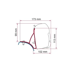 Brandneu - Adaptador toldo Fiamma F45/F70 Trafic, Vivaro y Primastar (2001-2014)