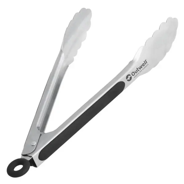Grillzange Silber/Schwarz - Premium