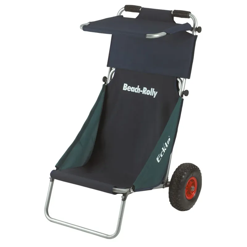 Beach Rolly mit Sonnendach, blau | Knallerpreis